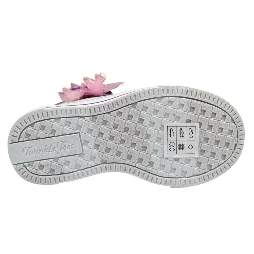 Skechers Twinkle Sparks Toddler Girls Slip-on Shoes Size 8 Lavender Purple Pink - Picture 10 of 13